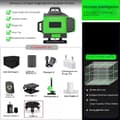 Miniatyrbild 7 av 7: 16-linjers 4D 360° horisontell och vertikal grön lasernivå kit, självnivellerande lasernivå med tillbehör