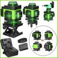 Miniatyrbild 1 av 7: 16-linjers 4D 360° horisontell och vertikal grön lasernivå kit, självnivellerande lasernivå med tillbehör