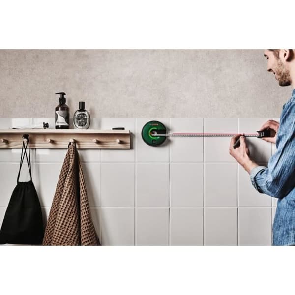Bosch laserlinjemåler - Atino Basic (1,5 m målebånd, 1 gelpude, 1 1,5 V LR6 (AA) batteri)