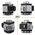 Miniatyrbillede 3 af 7: 16-linjers 4D-laserniveau – 360° grøn laser – IP54 – automatisk nivellering (±3°) – 4000mAh