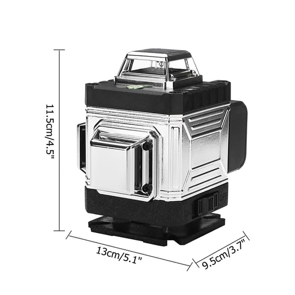 16-linjers 4D-laserniveau – 360° grøn laser – IP54 – automatisk nivellering (±3°) – 4000mAh