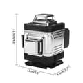 Miniatyrbillede 6 af 7: 16-linjers 4D-laserniveau – 360° grøn laser – IP54 – automatisk nivellering (±3°) – 4000mAh