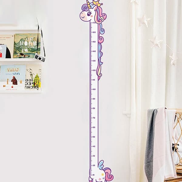 Mäta Växande Längd Väggdekal Tillväxt Diagram Väggdekal - Rainbow Horse