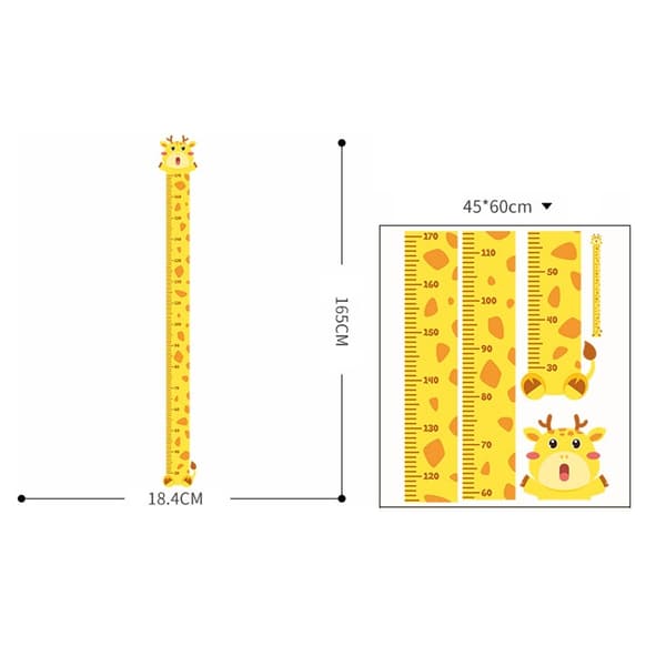 Mäta Växande Längd Väggdekal Tillväxt Diagram Väggdekal - Giraff