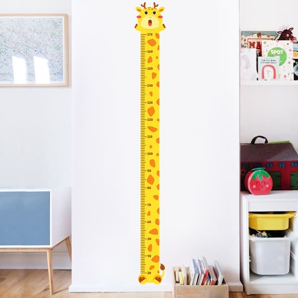 Mäta Växande Längd Väggdekal Tillväxt Diagram Väggdekal - Giraff