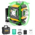 Miniatyrbild 2 av 2: 3D 12 Linjers Laser Nivå, Grön Stråle, 10 Timmars Batteritid,3D 12 Linjer