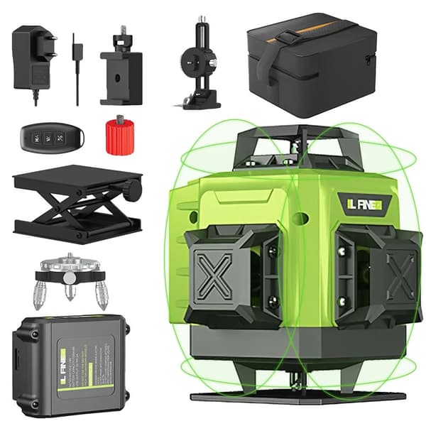 3D/4D Laser Nivå, 360° Självnivellerande, 16 Linjer,4D 16Linjer