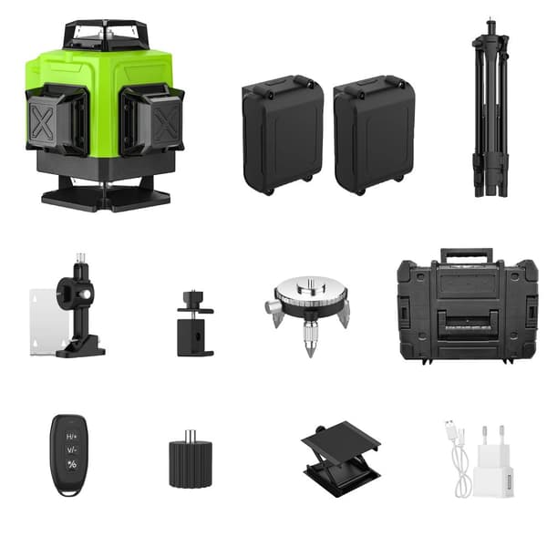 Laser Niveau, ±3° Selvnivelleringsområde, 4800 mAh Batteri,16 Linje