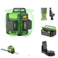 Miniatyrbillede 1 af 2: Grøn Stråle Laser Niveau, 12 Linjers Projektion, Selv-Niveauerende Funktion,Med detektor