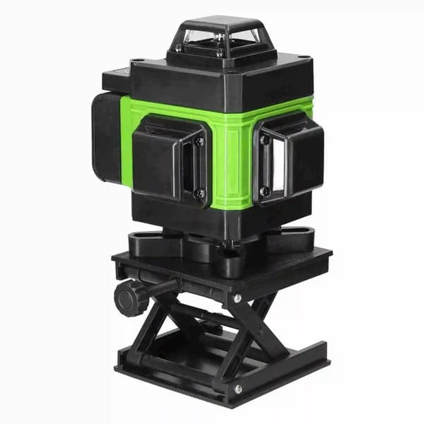 Laser niveau, selvnivellerende, LCD-display, 16 linjer,grøn