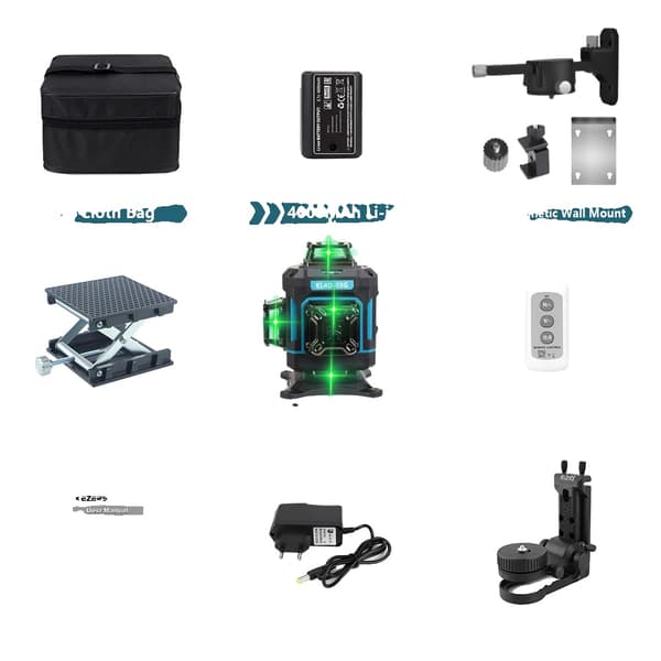 Laser-taso, 16 viivaa, itsestään tasoittava toiminto,KL4D-03G L-BRACKET