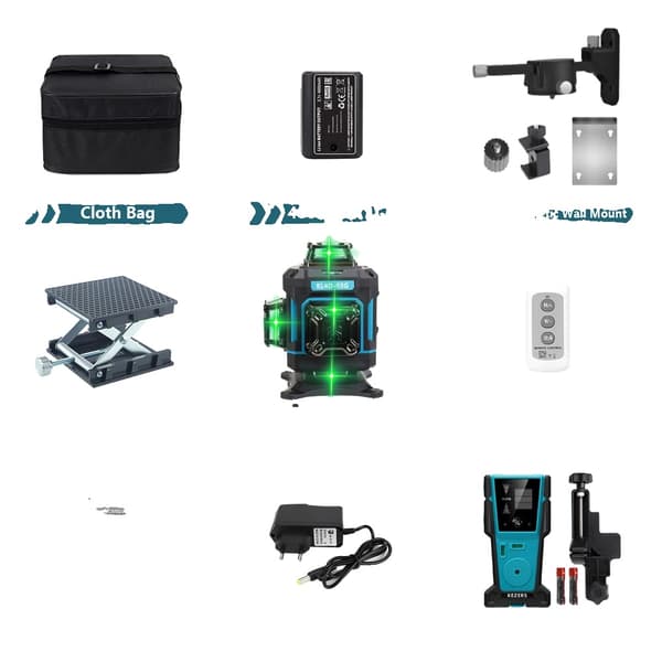 Laser-taso, 16 viivaa, itsestään tasoittava toiminto,KL4D-03G KL-1D