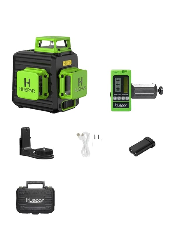 Laser-taso, 12 viivaa, itsesäätyvä, vihreä laser,B03CG-LR-5RG