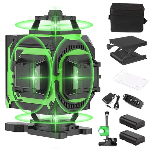 Laser Niveau, 360° Rotation, Vandtæt IP-54,16 linjer