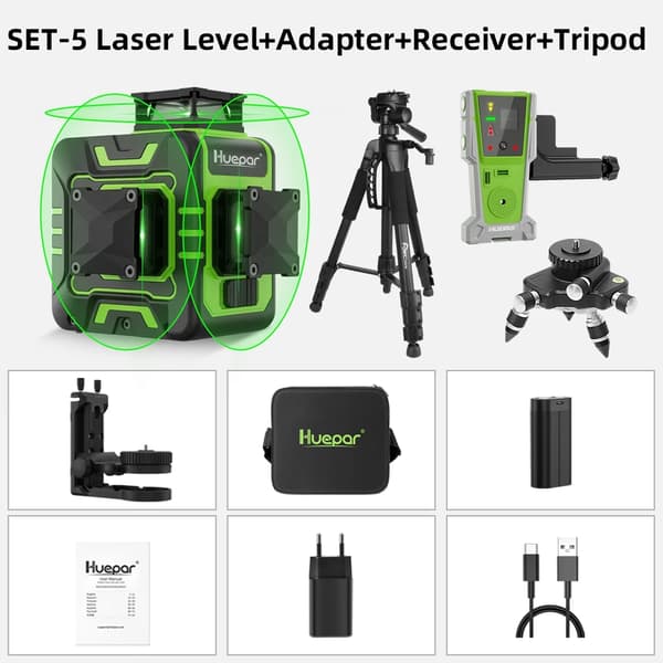 Laser Nivåverktyg, 12 Linjers Projektion, Självnivellerande Design,SET-5