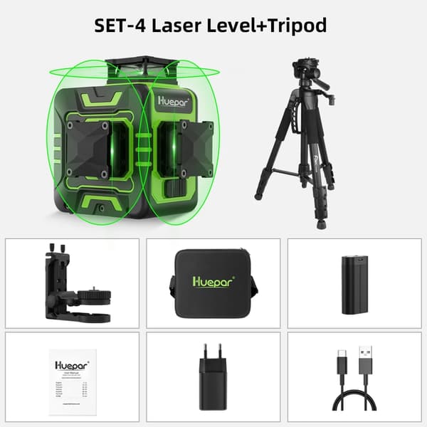 Laser Nivåverktyg, 12 Linjers Projektion, Självnivellerande Design,SET-4