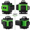 Miniatyrbillede 4 af 4: Laser Nivelleringsværktøj, 16 Linjer, Grøn Laserstråle, Selvnivellerende,16 Linje 2 Batteri