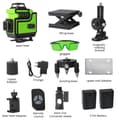 Miniatyrbillede 2 af 2: Laser Niveau, Vertikale & Horisontale Lasere, 360-Grad Laserlinjer, Klasse 2 Nøjagtighed,Stofpose