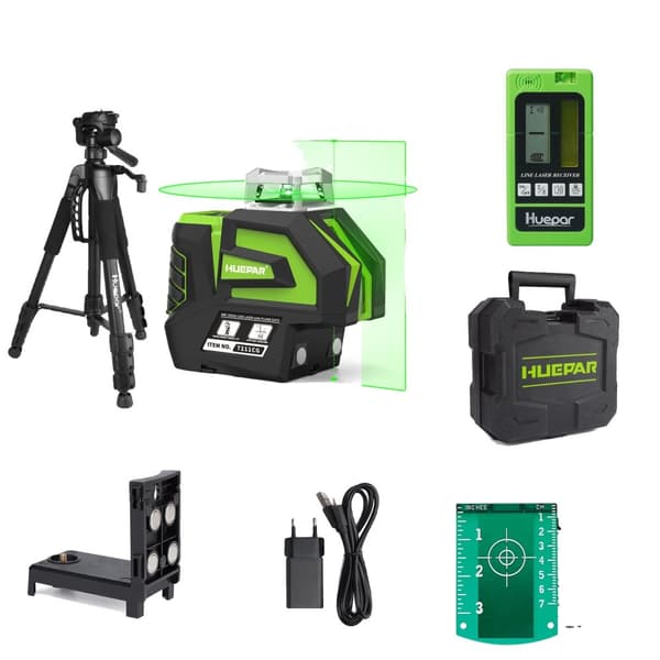 Huepar 360° Laser Level, 130Ft Työetäisyys, Korkea Tarkkuus ±1/9",Pääkuva