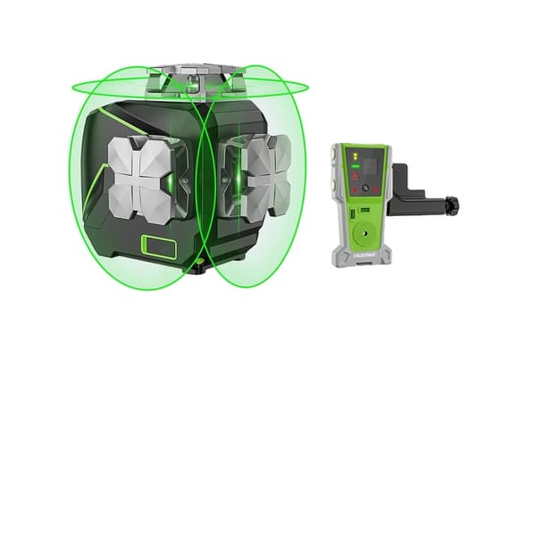 Huepar 12 Linjer 3D Laser Nivå, Självnivellerande Funktion, Vattentät och Dammtålig Design,SET-2