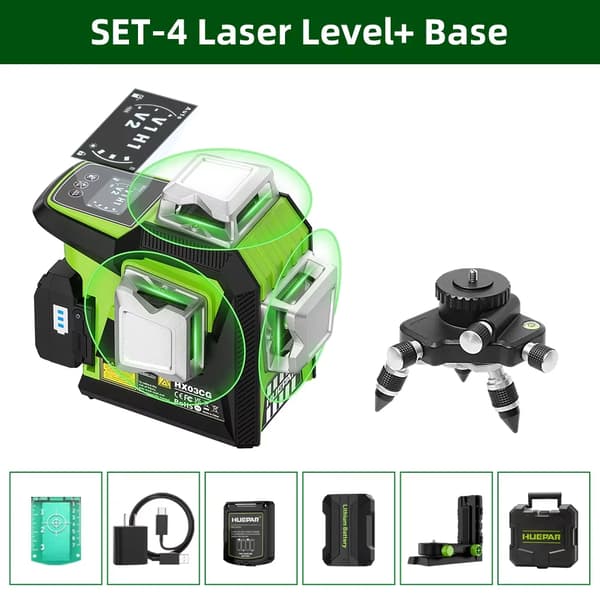 Laserlaser, 12 linjer, självnivellerande, hög noggrannhet,SÄTT-4