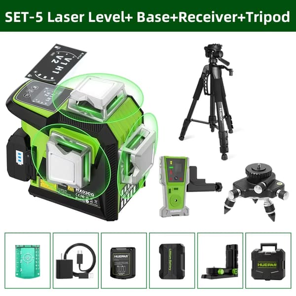 Laserlaser, 12 linjer, självnivellerande, hög noggrannhet,SÄTT-5