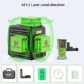 Miniatyrbild 2 av 2: Huepar Laser Nivå, 12 Linjer Precision, 360° Självnivellerande,SET-2