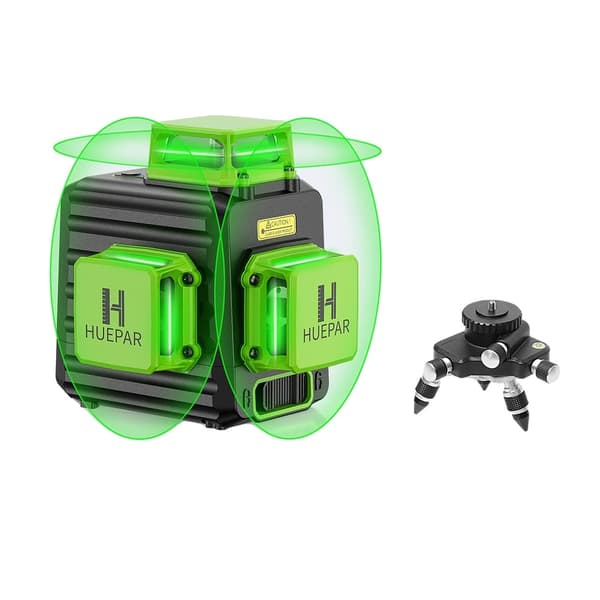 Huepar Laser Level, 12 Viivaa Tarkkuus, 360° Itse Tasapainottava,SET-4