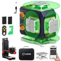 Pikkukuva 1 / 2: Laser-taso, 4x360° viivaa, Bluetooth-ohjaus, 40 tunnin akunkesto,CIGMAN CM-S02