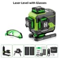 Miniatyrbillede 2 af 2: Huepar Laser Niveau, 4x360° Grøn Stråle, Fjernbetjeningsfunktion,SÆT-4