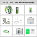 Miniatyrbild 2 av 2: Huepar Laser Nivå, Hög Noggrannhet ±2mm, Lång Arbetstid 10 Timmar,SET-5