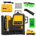 Miniatyrbillede 1 af 2: 12-linjers laser niveau, grøn laserstråle, præcis til +/-1 mm,12 linjer med batteri