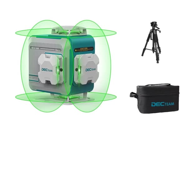 Decteam 4D Laser Niveau, 16 Linjer, 7.4V Batteri,Med stativ