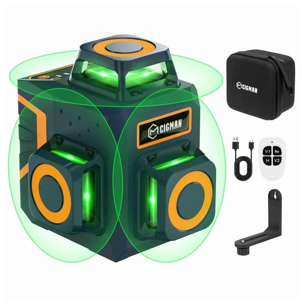 CIGMAN CM-701SE Laseritaso, 3x360° Viivaa, 50m Työetäisyys,CIGMAN CM-701SE