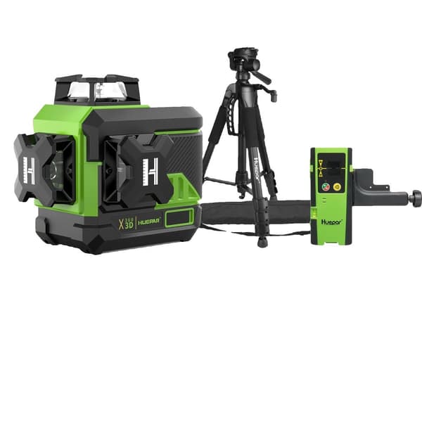 Huepar Laser Level, 12 Viivan Tarkkuus, Bluetooth Kauko-ohjaus,SET 5