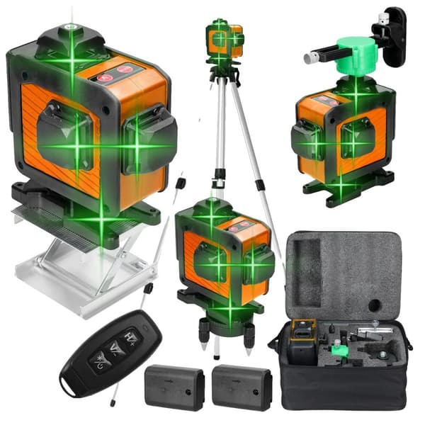 Laser-taso, 4D 16 viivaa, ±1mm tarkkuus, itsesäätyvä,EU-pistoke