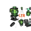 Miniatyrbillede 1 af 2: Multifunktionel Laser Niveller, 16 Laserlinjer, Selvnivellerende op til 3°,Type B Grøn