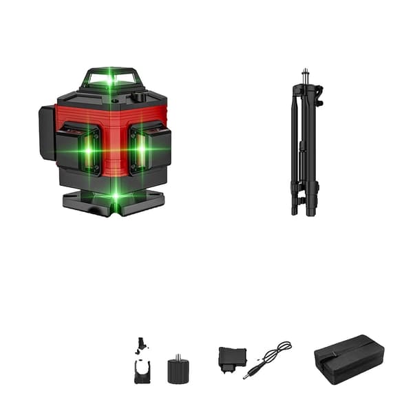 Laser Niveau, 16 Linjer, 4*360 ° Projektion, Stativ Inkluderet,16 Linje (stofpose) + stativ