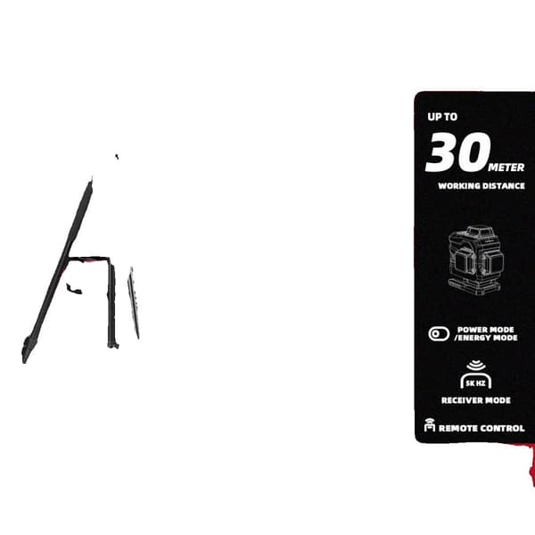 YEVOLT Grøn Laser Niveau, 30m Arbejdsområde, Præcis Selv-niveauering,TP-YVGLL4XS16P3x2