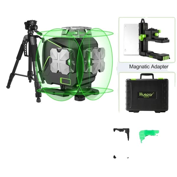 Laser nivåsats, 16 linjer, självnivellerande, Bluetooth-fjärrkontroll, SET 3
