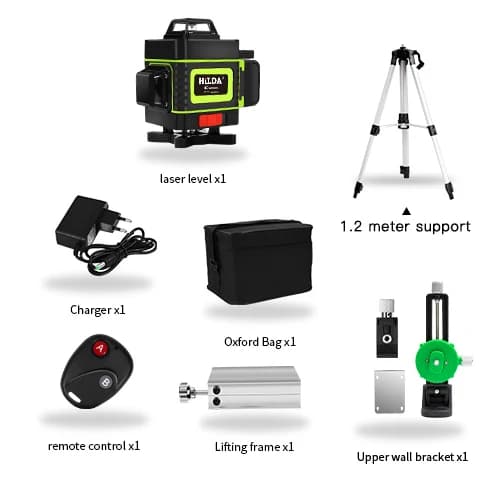 16 viivan 4D laser-taso, korkea tarkkuus, älylaitteiden integrointi,Set3