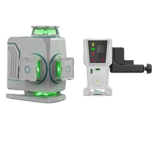 Decteam 4D Laser-taso, neljä 360° vihreää laserlinjaa, IP54 vesitiivis muotoilu,SET-2