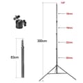 Miniatyrbillede 2 af 2: Laser Nivelleringstativ, Justerbar Højde, Kompatibel med 16M/3M KEZERS Laser Niveauer, 3m