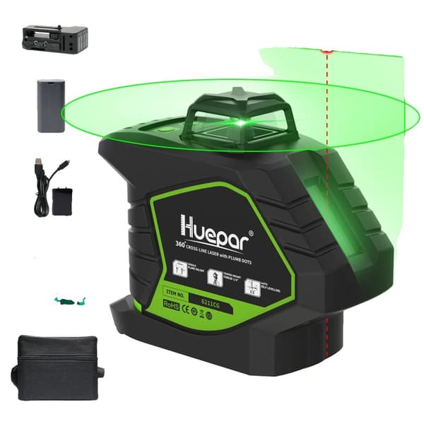 Vihreä Laser-taso, 360° kattavuus, itsetasaus tarkkuus,Ruskea