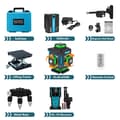 Miniatyrbillede 2 af 2: Grøn Laser Niveau 16 Linjer, Selvnivellerende, Genopladeligt 5200mAh Batteri,-03GMKL4D-03GM KL-1D-03GMKL4D-03GM KL-1D-03GM