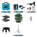 Miniatyrbillede 1 af 2: Grøn Laser Niveau 16 Linjer, Selvnivellerende, Genopladeligt 5200mAh Batteri,KL4D-03GM 1,6m