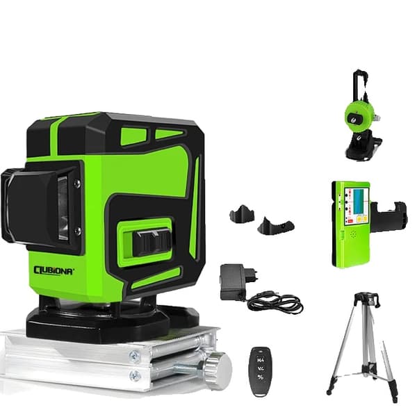 Grön Laser Nivå, 12 Linjer, Fjärrkontroll, IE12CD-DC11G-H15