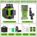 Pikkukuva 2 / 2: Huepar Laser Level, 12 Viivan Projekti, 5200mAh Akka,SET-1 vastaanottimella