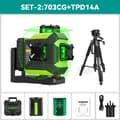 Miniatyrbillede 2 af 2: Huepar 703CG Laser Niveau, 12 Linje Måling, Hurtig Selvnivellering, Høj Kvalitets Diode,SÆT-2-Med Stativ