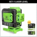 Miniatyrbillede 2 af 2: Krydslaser-niveau med kryds, 12 linjer, Osram grøn stråle, 12 linjers laser niveau